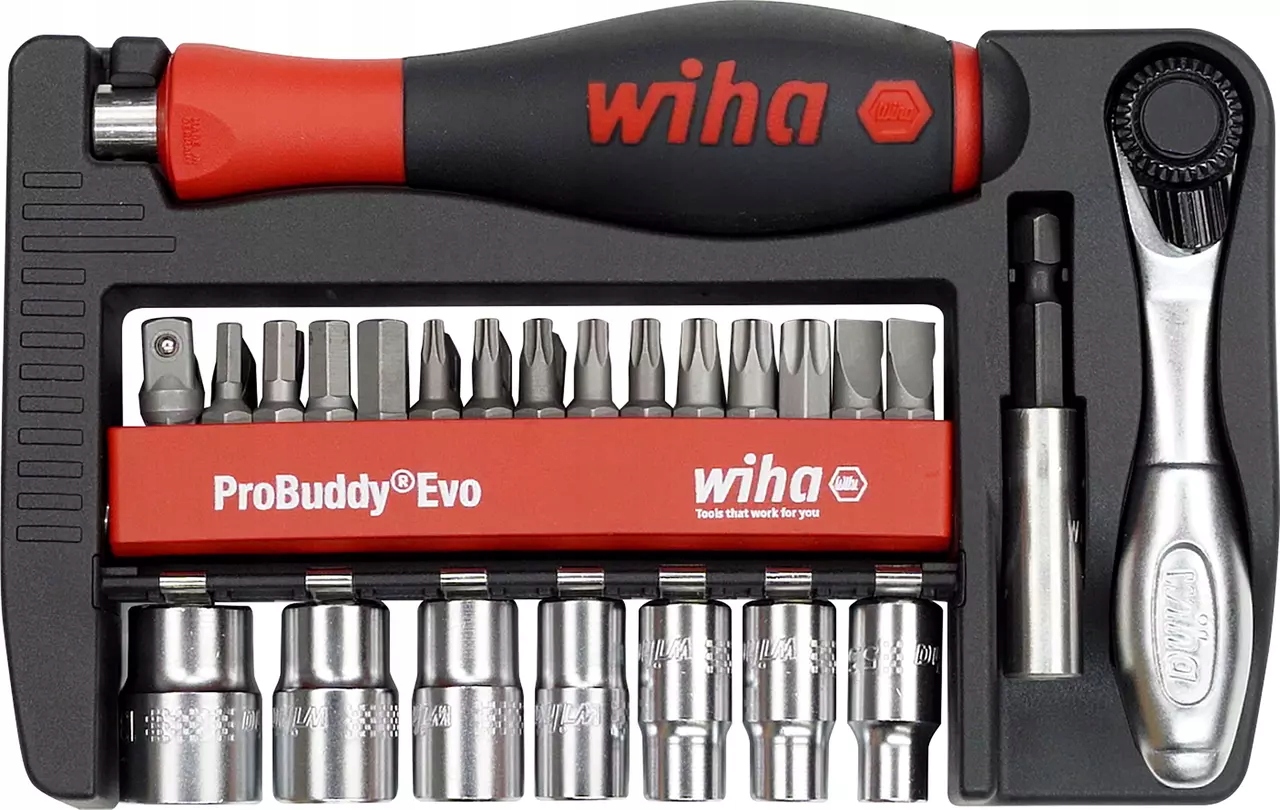 Wiha 46960 Sada Bitov Pre Nástrčné Kľúče 40KS Magnetický Držiak Probuddy