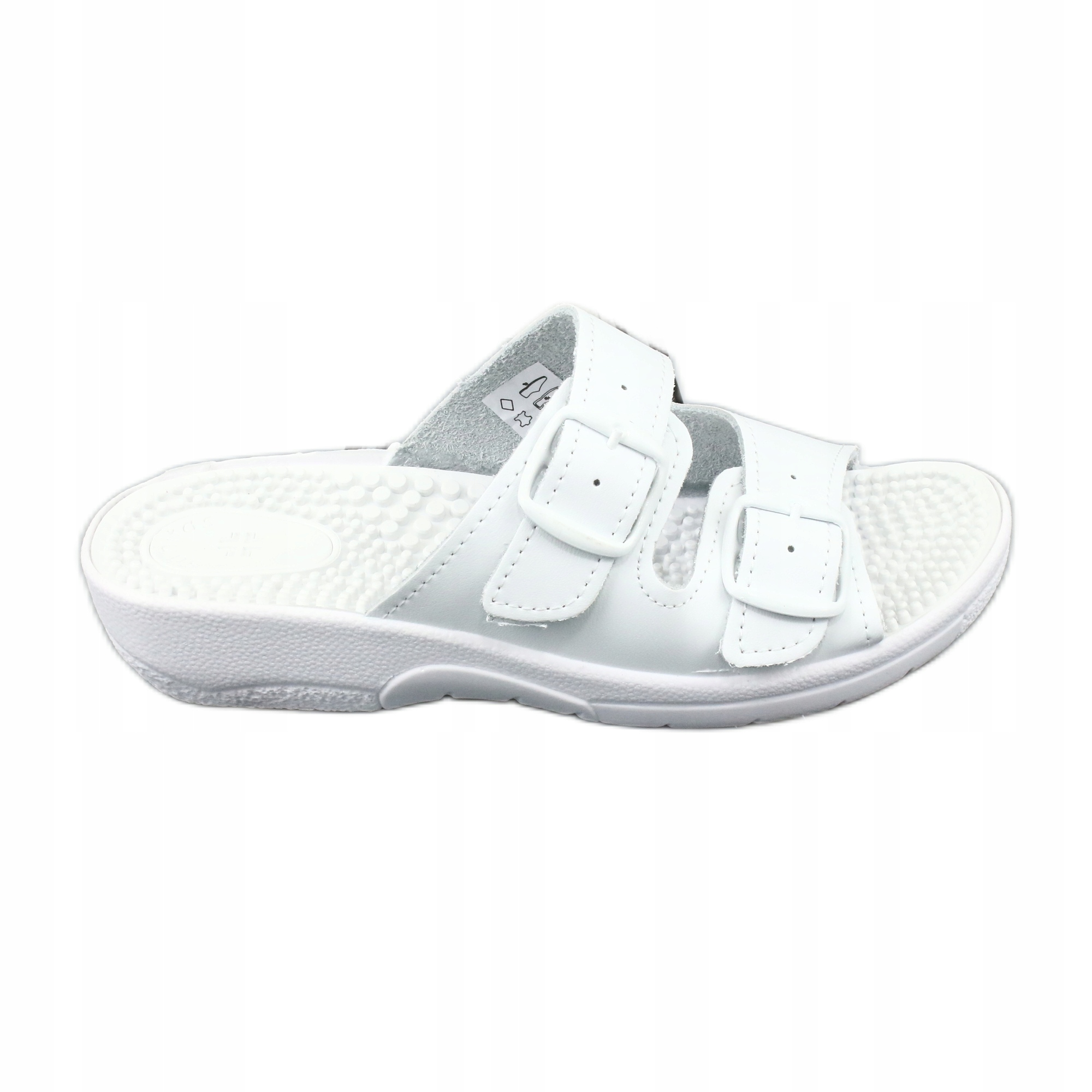 

Klapki fakirki białe zdrowotne Comfooty r.39