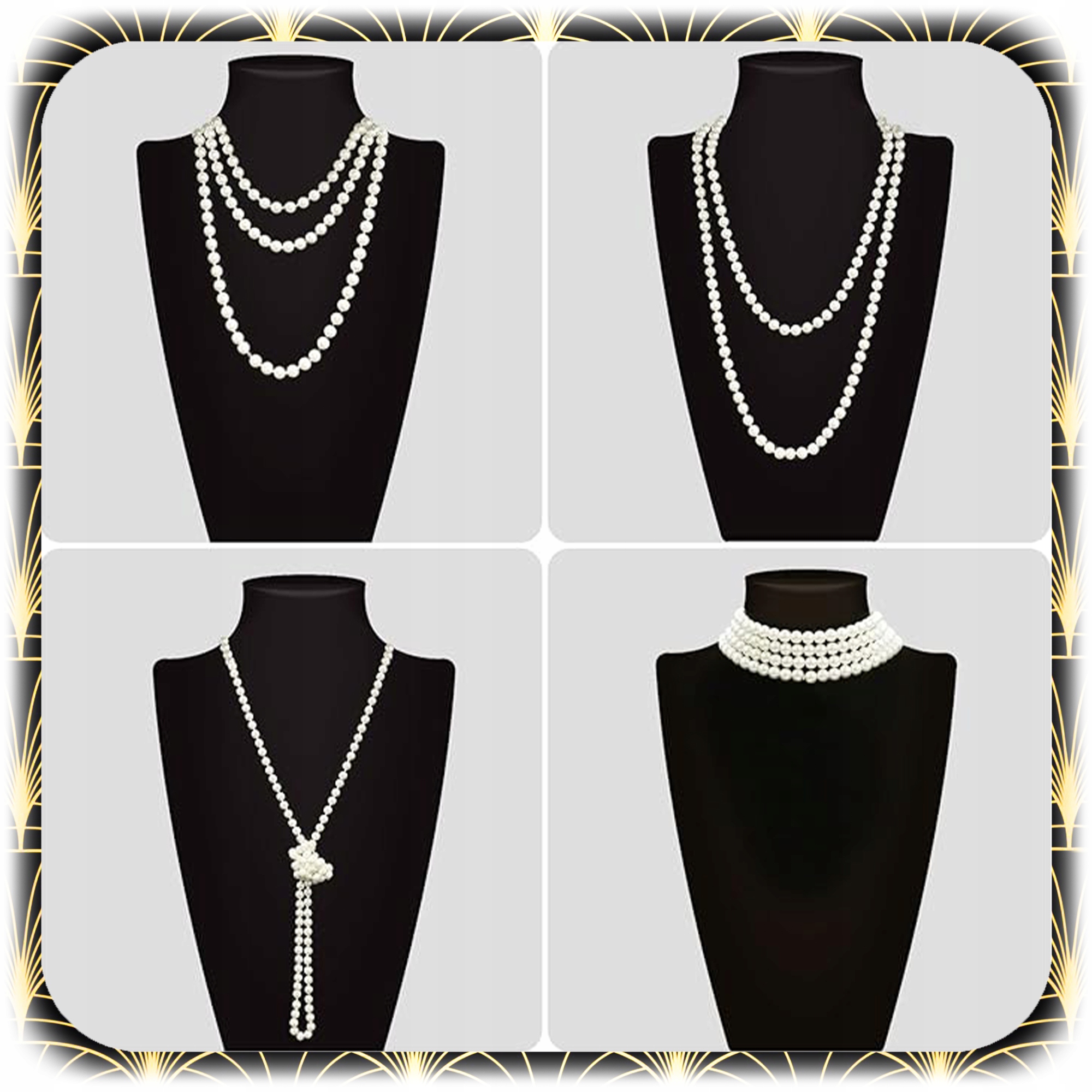 ZESTAW RETRO DAMSKI LATA 20 30 FLAPPER PRZEBRANIE KARNAWAŁ CYGARETKA 7 EL. Płeć kobieta