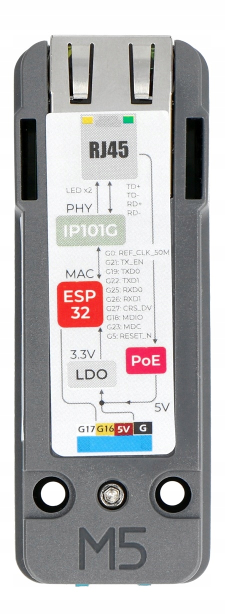 Moduł komunikacyjny Ethernet z portem PoE - ESP32 Model U138