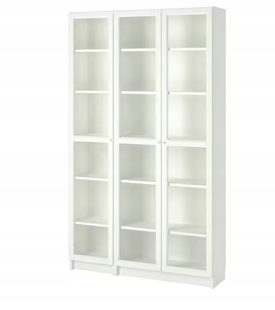 IKEA BILLY OXBERG Vitrína biela 120x30x202 cm
