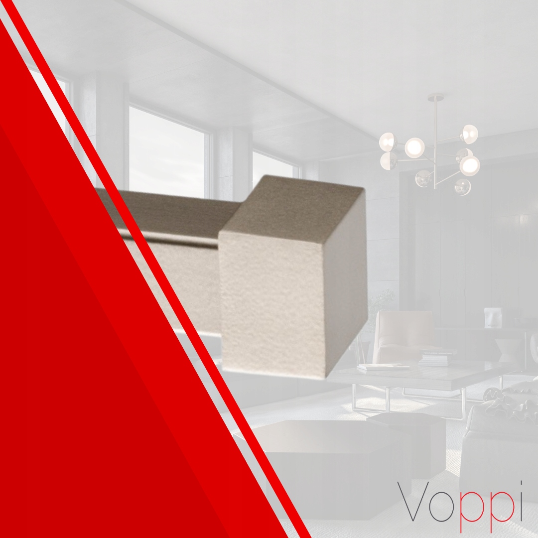 ZAKOŃCZENIE SATURN ZAŚLEPKA DO KARNISZA KWADRO 20x20mm CZARNY BIAŁY SATYNA Marka Voppi