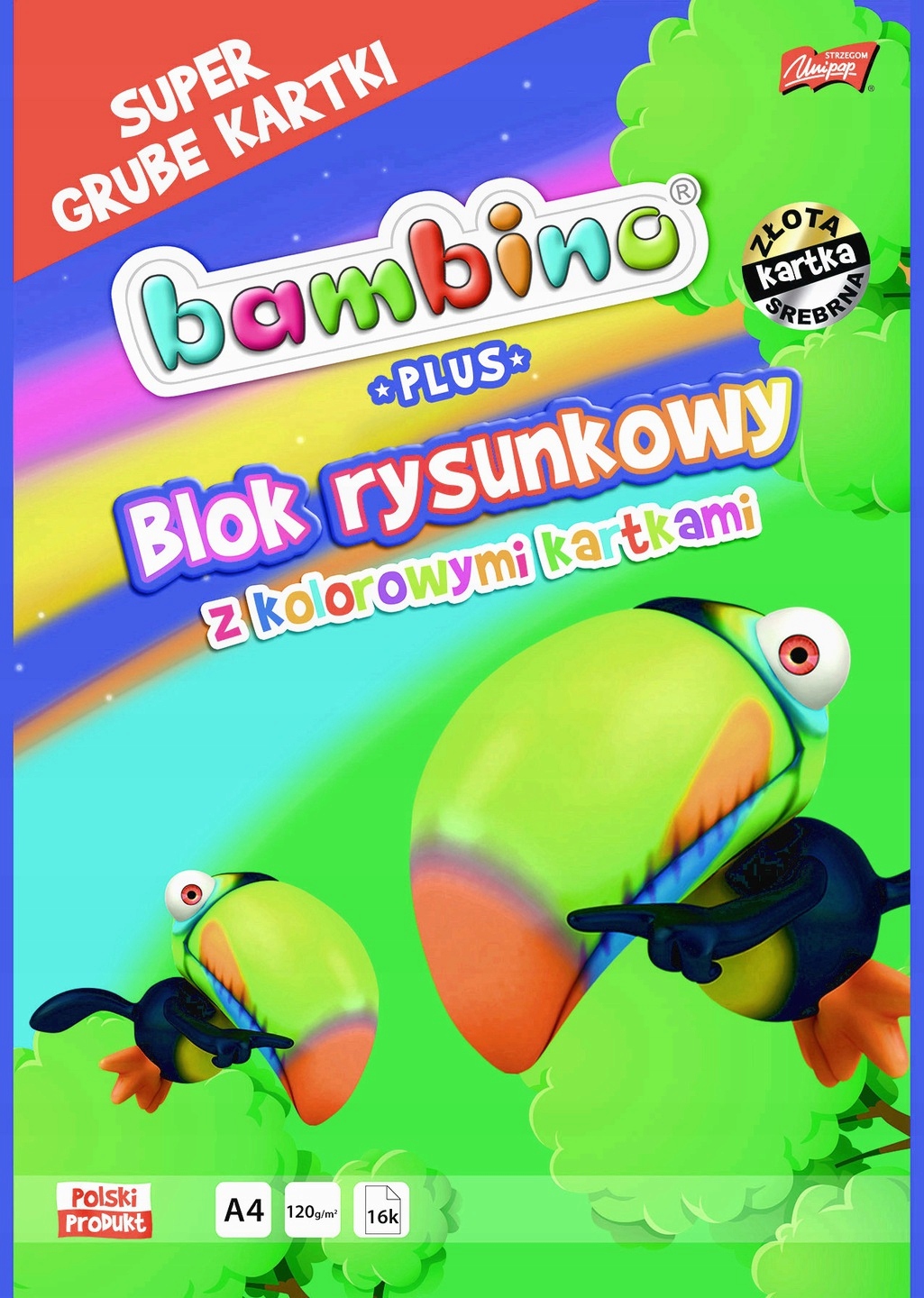 

Blok Rysunkowy Kolorowy A4 Bambino 120g/m2-3585