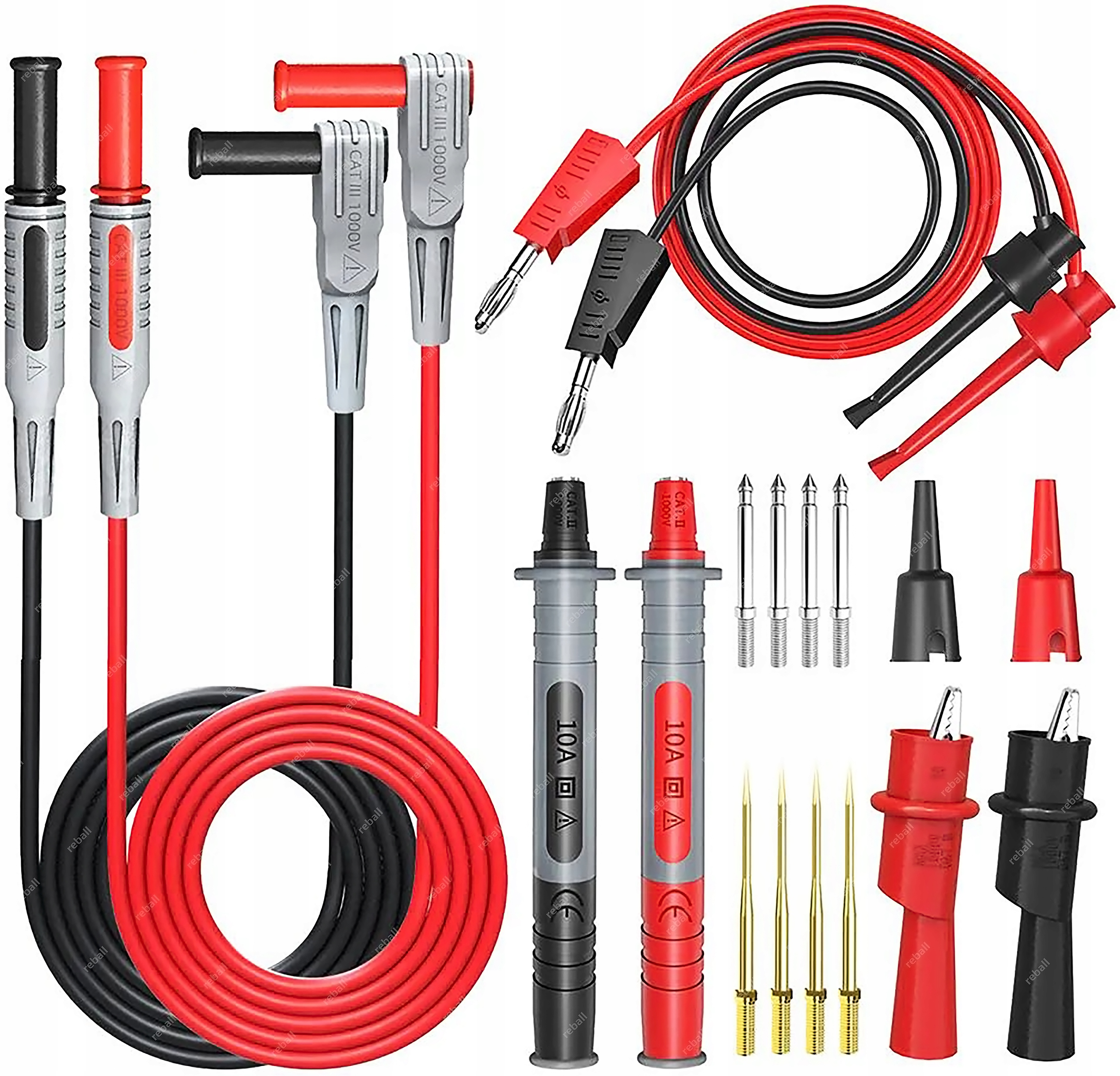 Měřicí Kabely K Měřiči Cleqee P1308B 18v1 Krokosvorky Sondy