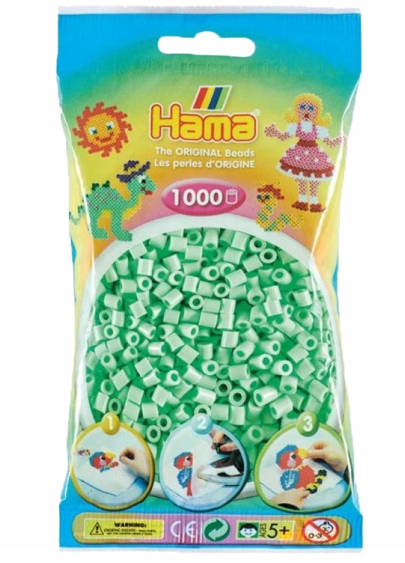 

Koraliki Miętowe Pastelowe 1000 szt Hama 207-98