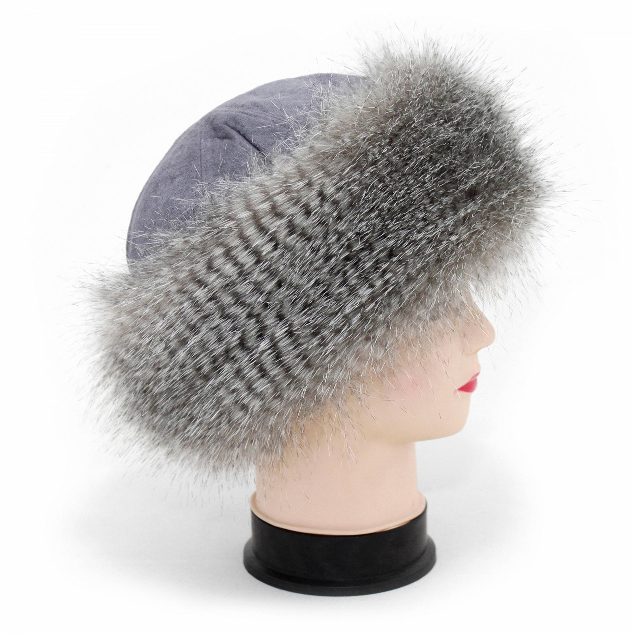 

W164D Czapka zimowa toczek Haker szara centki 58