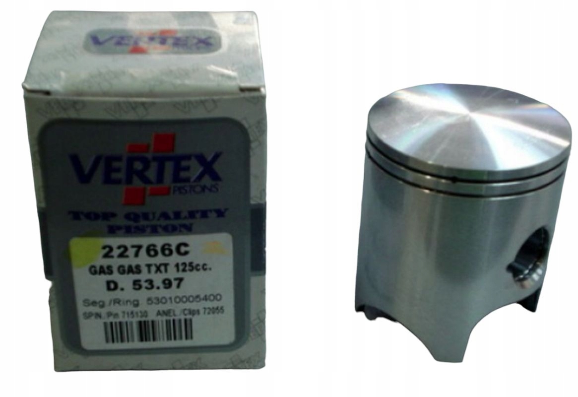 Vertex Piest Gas 125 Txt '02-'21 MM (53,97 MM) (+0,02 MM)