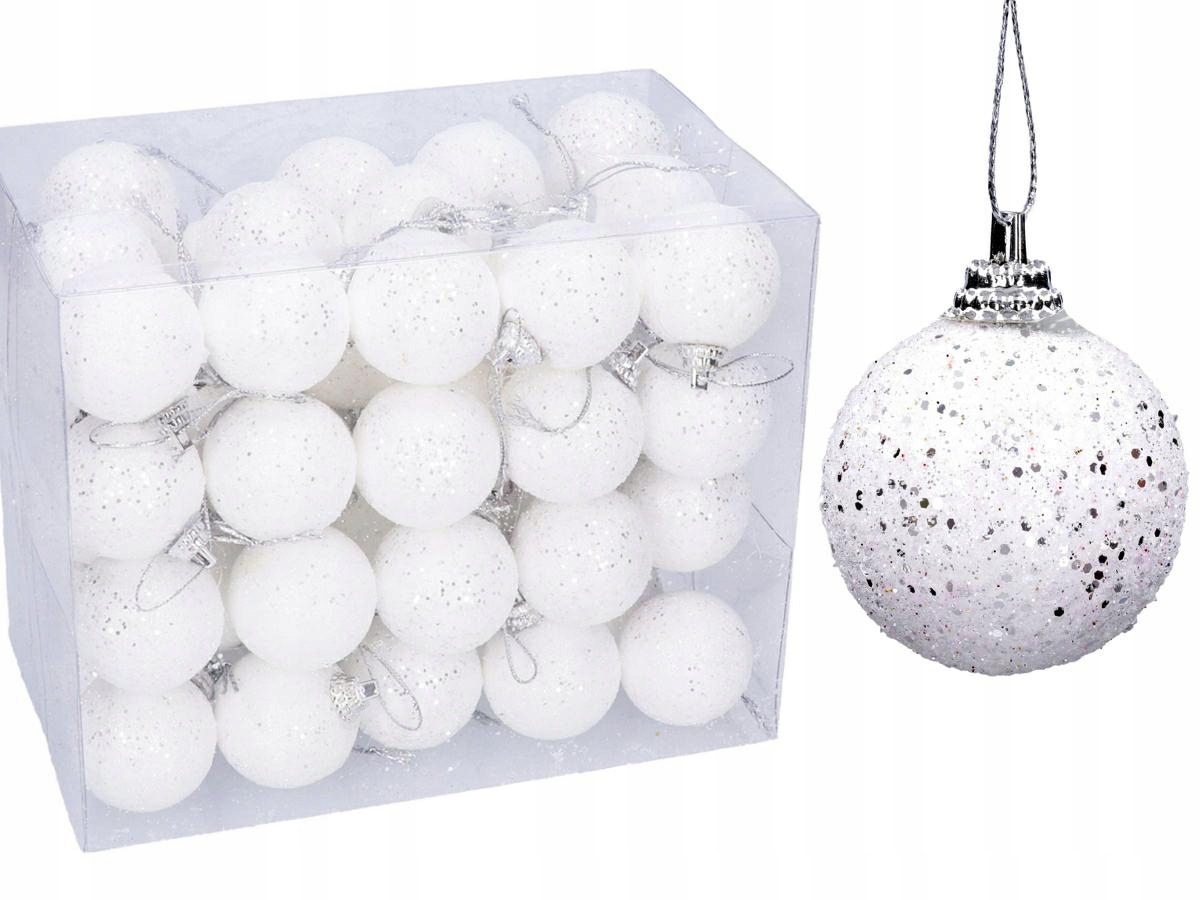 BOMBKI CHOINKOWE NA CHOINKĘ NIETŁUKĄCE BOMBKA KOMPLET 60szt