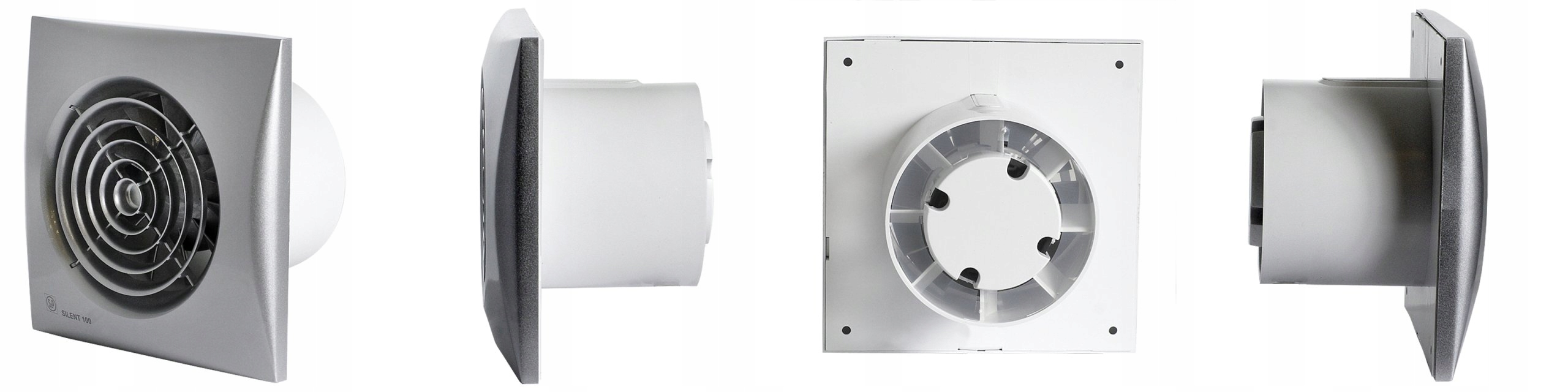 Wentylator łazienkowy SILENT 100 CZ SILVER cichy Waga produktu z opakowaniem jednostkowym 0.57 kg