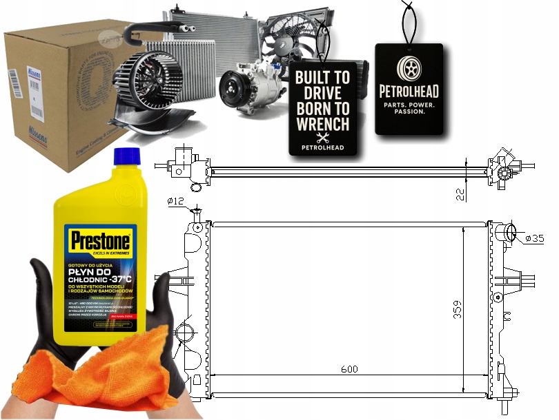 Chladič Motoru Opel Astra G Astra G Classic Zaf #Petrolhead Pro+ Kit5