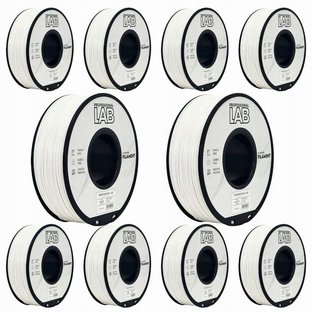 10 x Filament Asa White Prof. Lab 1,75 mm 1 kg pre 3D tlačiarne