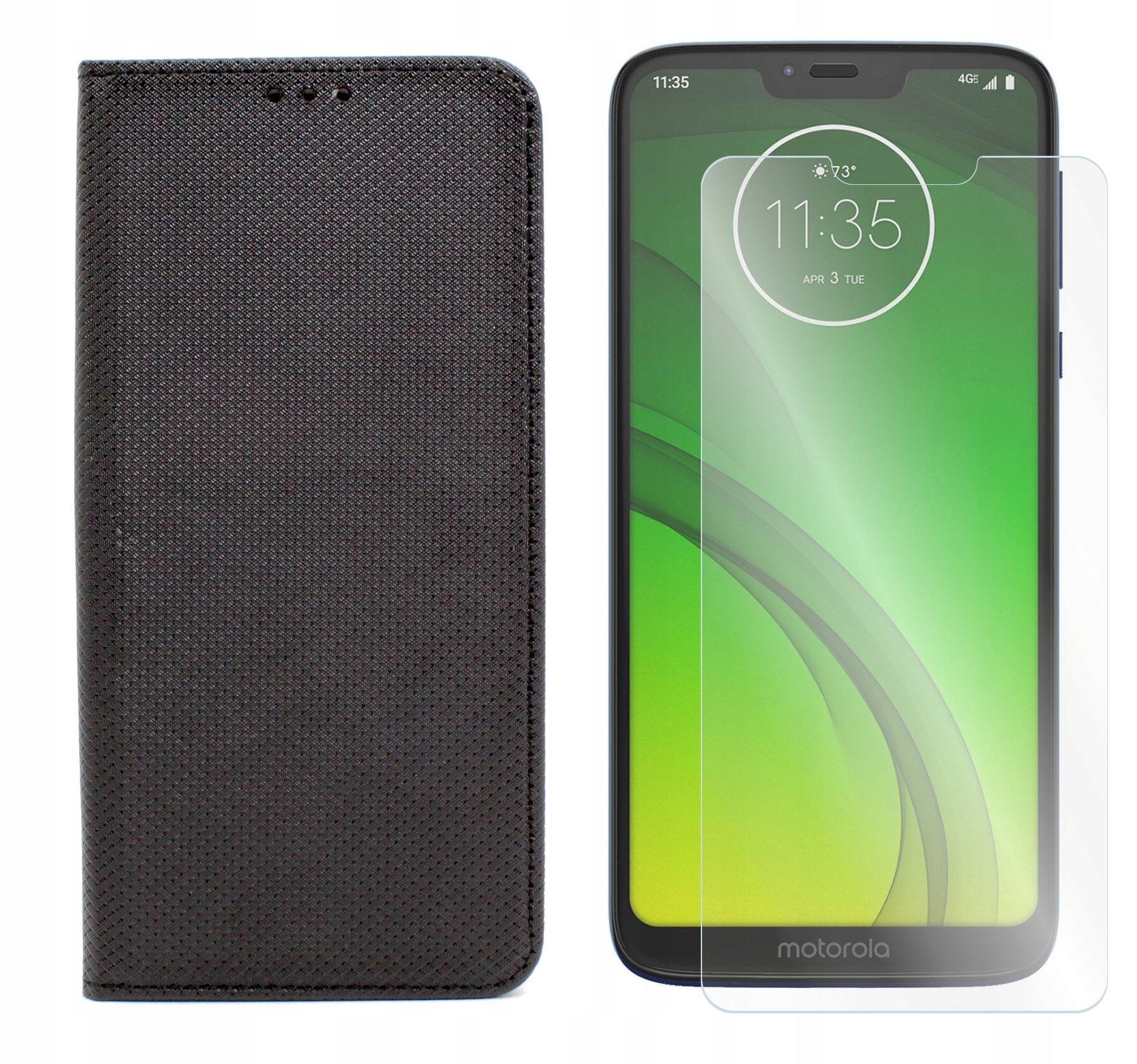 

Etui Smart Magnet do Motorola G7 Play czarn +szkło