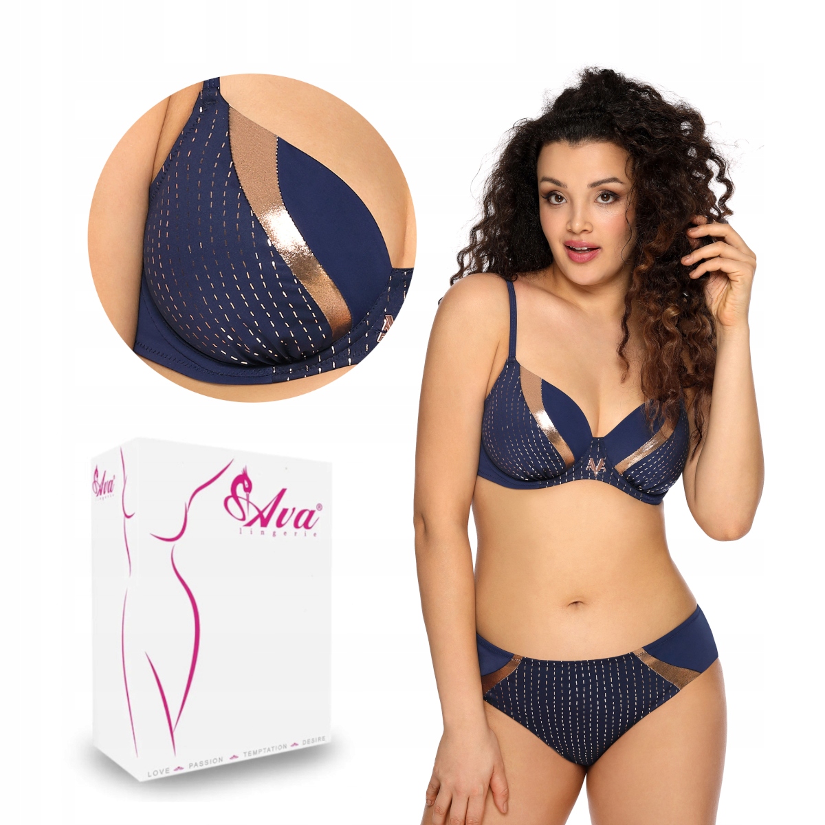 Horní část plavek podprsenka soft Sk 138 měkká inkoustová 85H