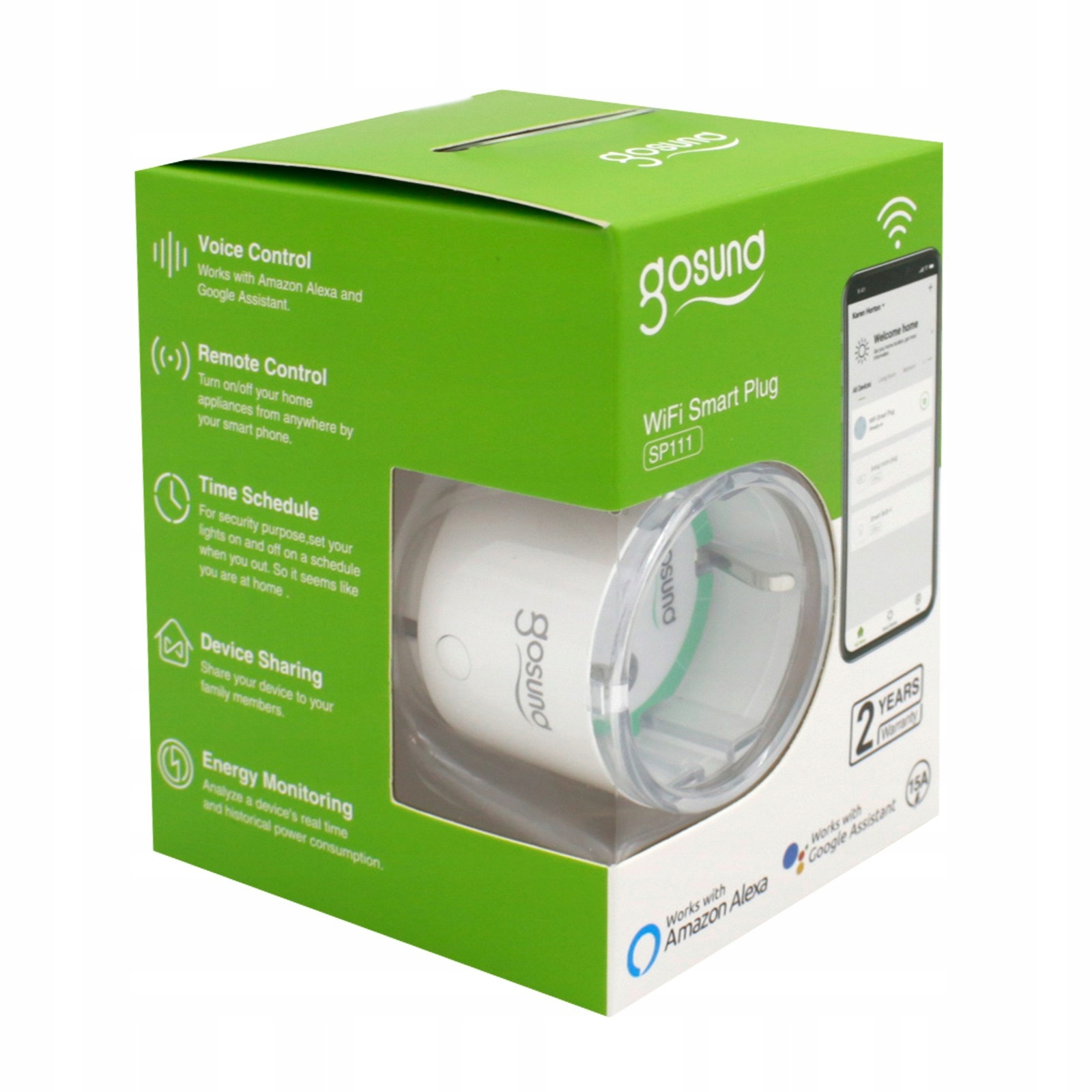 

Gosund SP111 Inteligentne Gniazdko WiFi 3450W