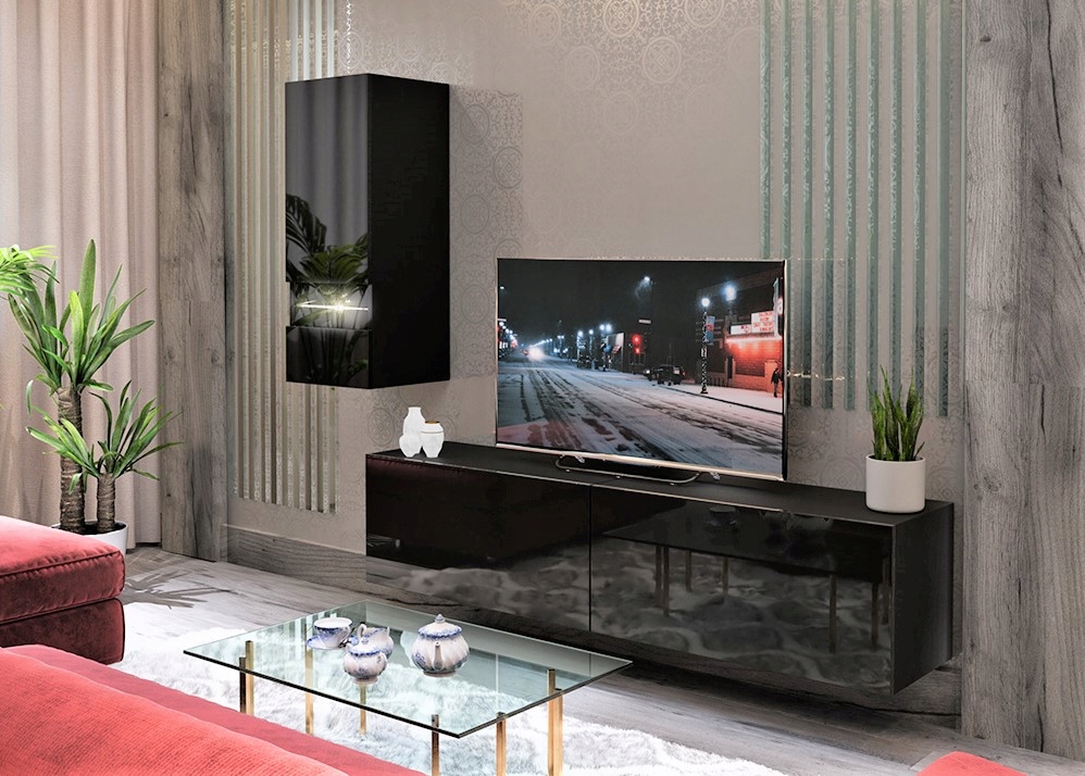 Nábytek do obývacího pokoje Nábytková Stěna Lesk Rtv FMB15