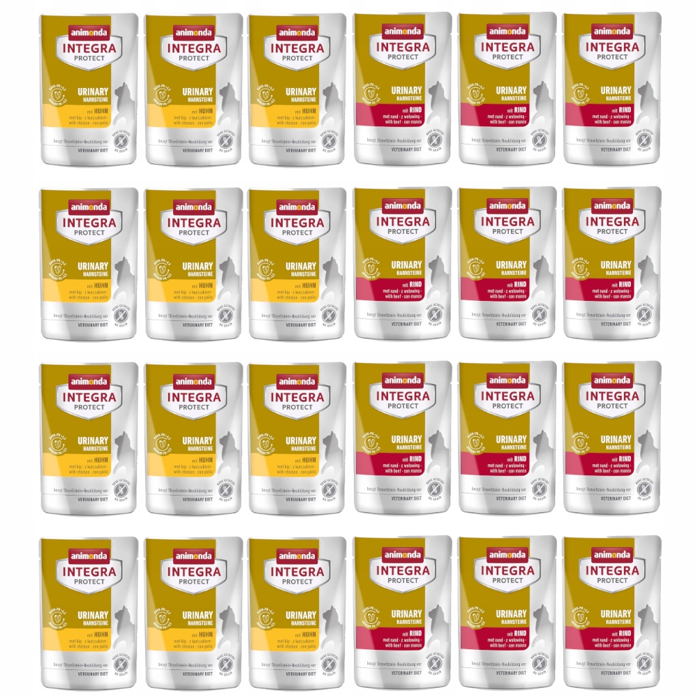 Levně Mokré Krmivo pro kočky Animonda Integra Protect Urinary mix chutí 24x85g
