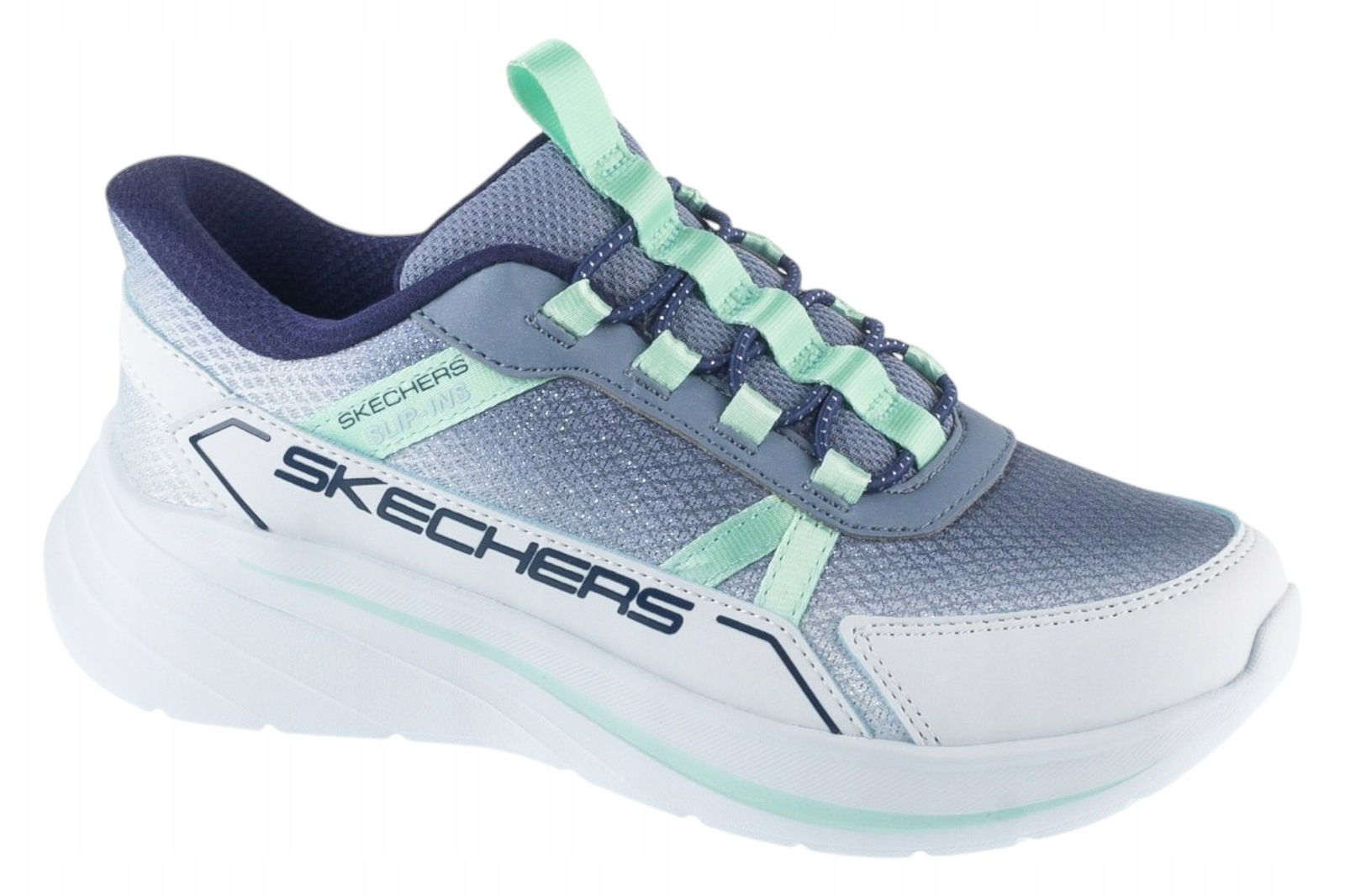 Dziecięce buty sneakers Skechers Slip-ins Wave 92-Sparkle Sprint r.37