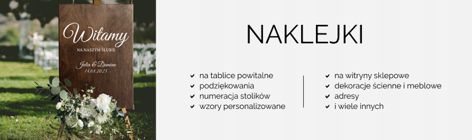 naklejka napis Witajcie w naszej bajce! 45,5x60cm na ściankę dekoracja sali Wysokość produktu 60 cm