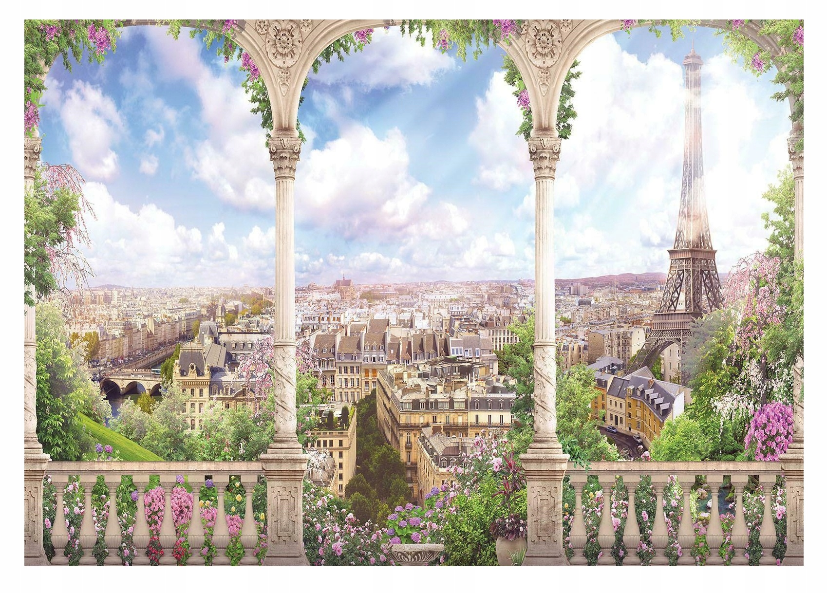 Fototapeta Pohľad Z Terasy 3D Paríž Mesto 416x254