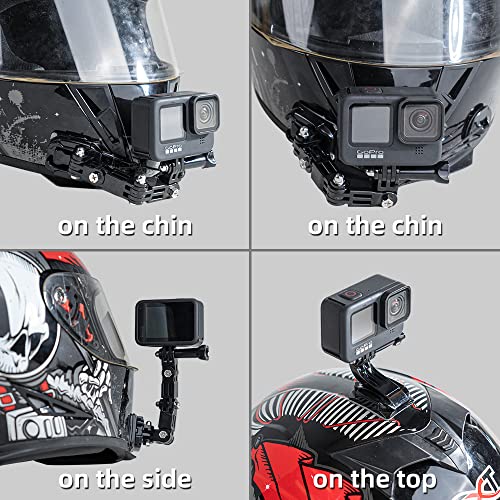 Uchwyt Na Kask Do GoPro Hero 13 DJI Osmo Action Kamera HD Czarny SUREWO — miniatura 6