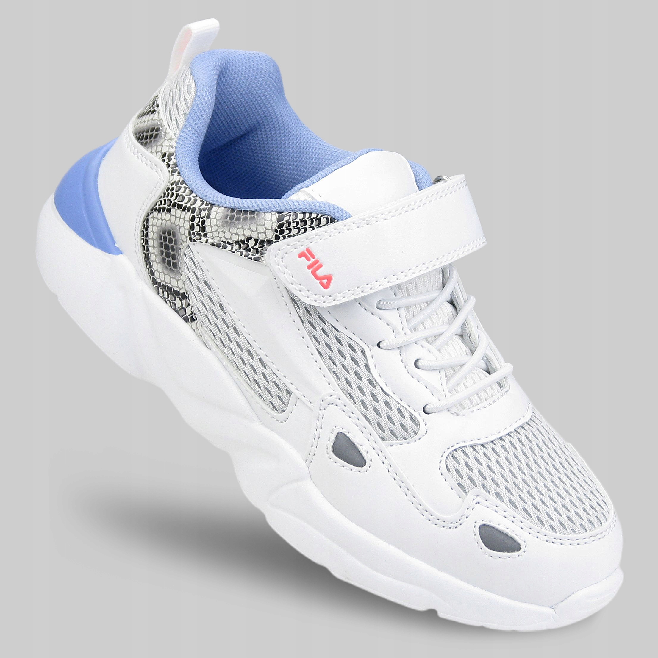 Buty dziecięce sportowe Fila Ventosa dla dzieci na Rzepy Sneakersy białe 33