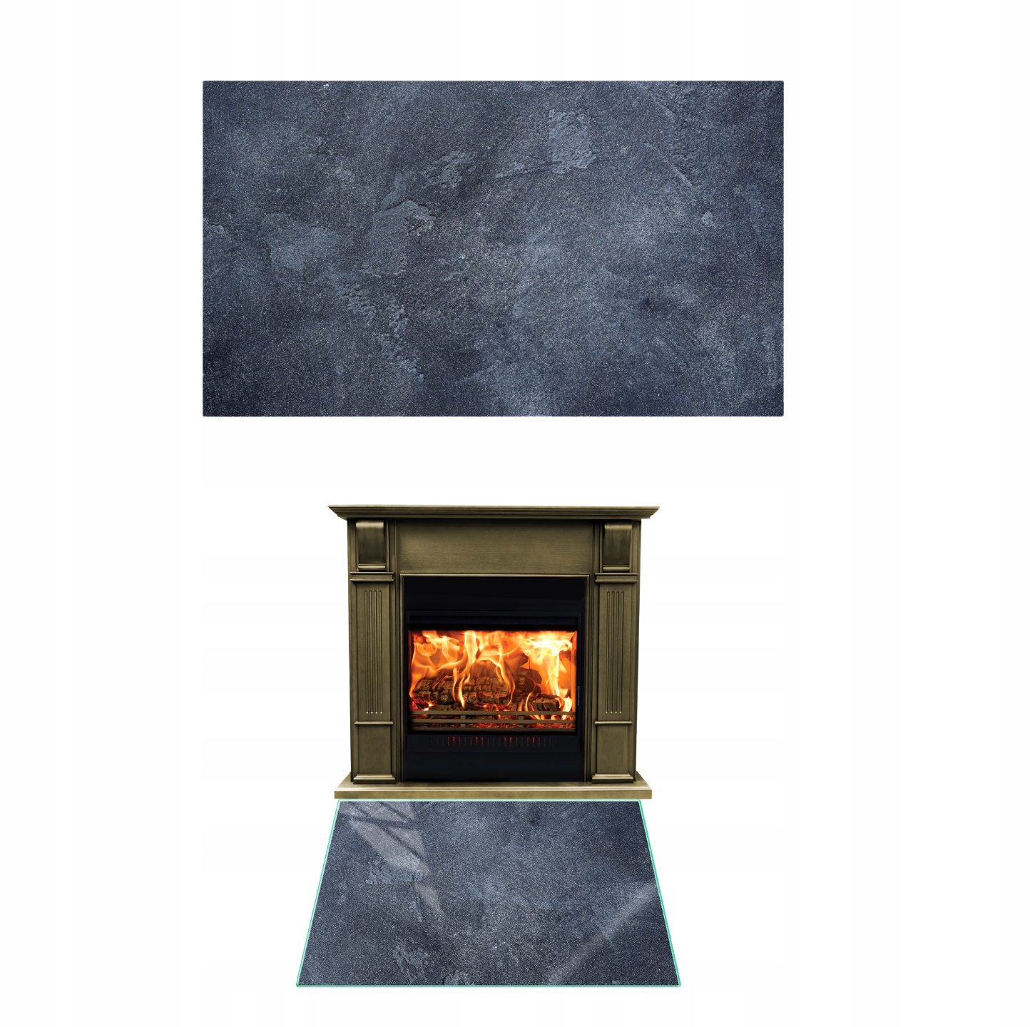 Sklo Pod Krb Tvrzené Sklo Podstavec Rozměr 70x52cm Grafika Kámen