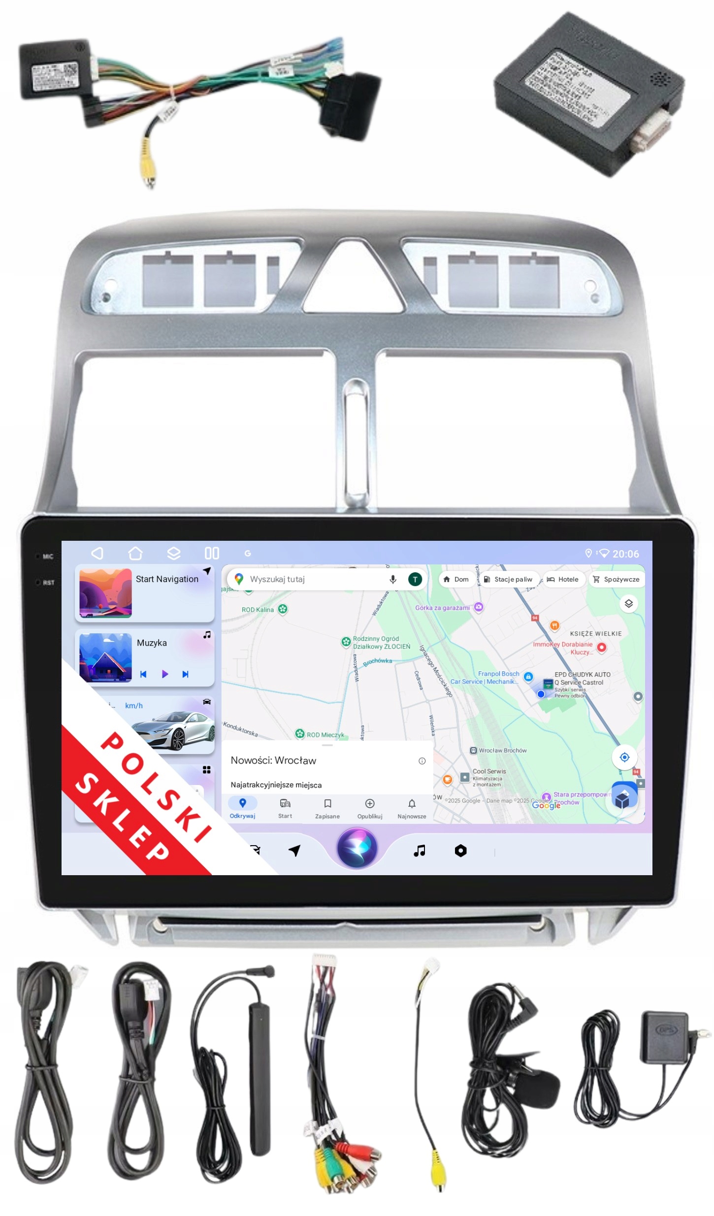 Navigace Rádio 2DIN Android Peugeot 307 4/64 Gb Dsp Carplay Lte