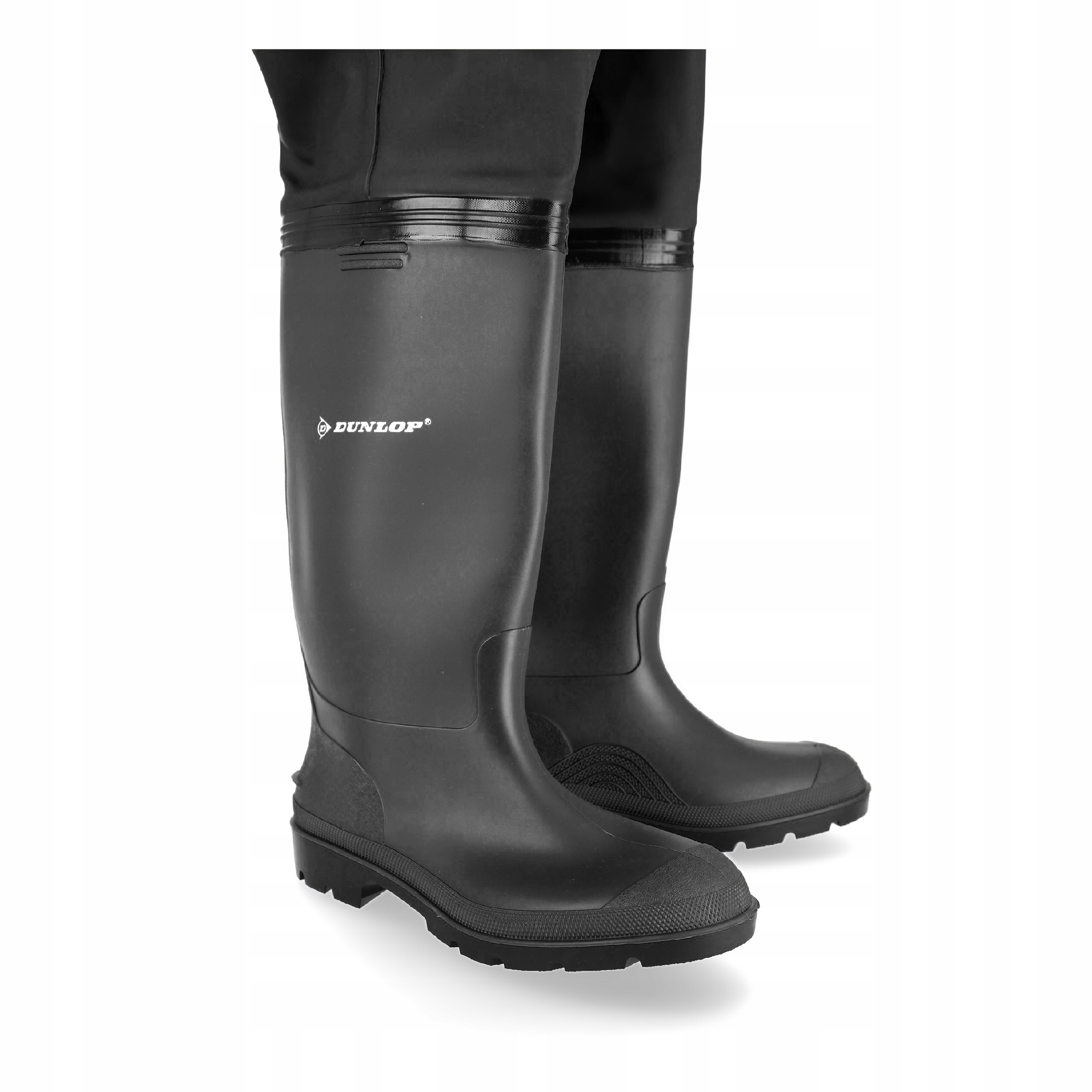 Spodniobuty Dunlop Wodery Wędkarskie Rybackie Czarne Wodoodporne Waders