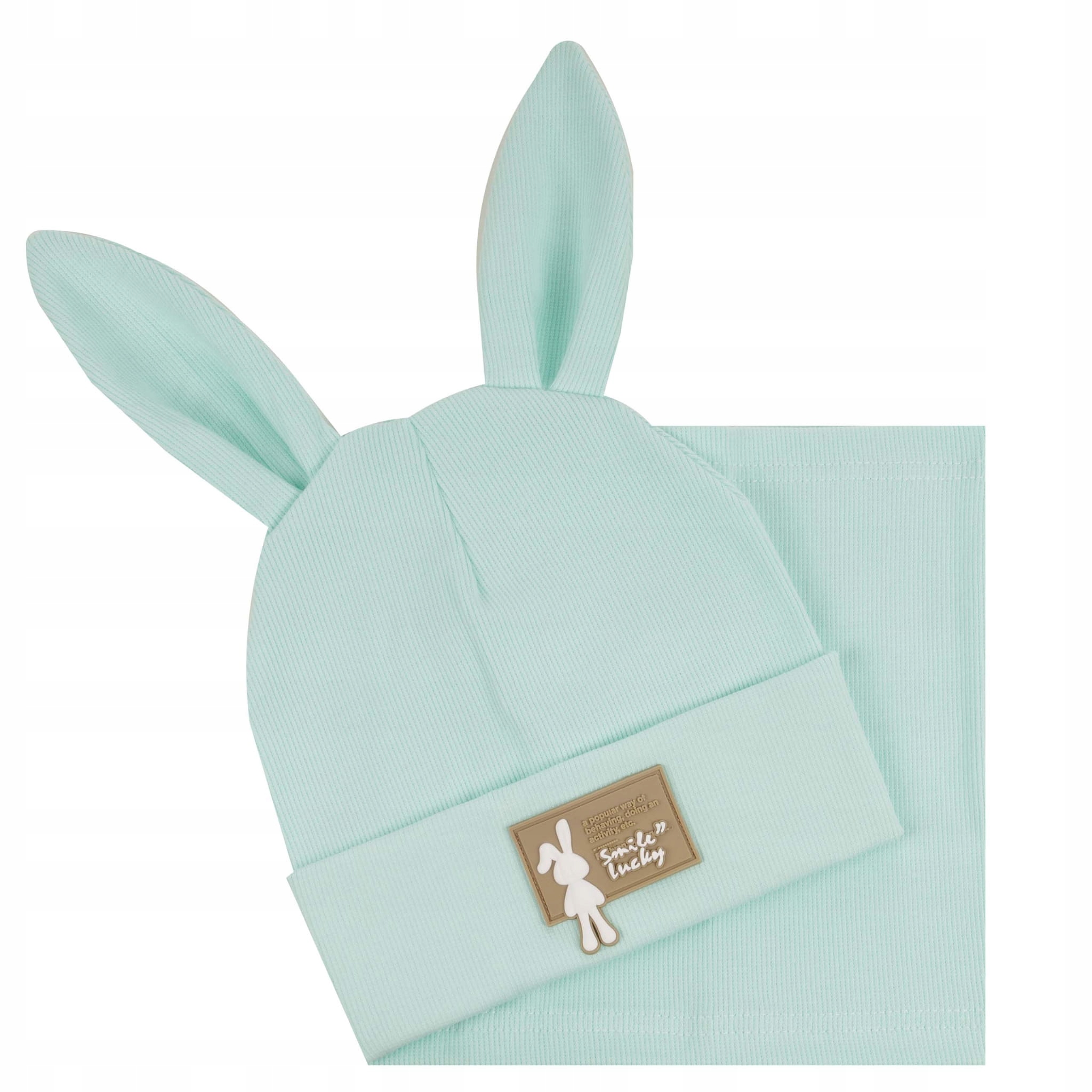 LETNI WIOSENNY DZIECIĘCY KOMPLET CZAPKA Z USZAMI + KOMIN TUBA 44-48