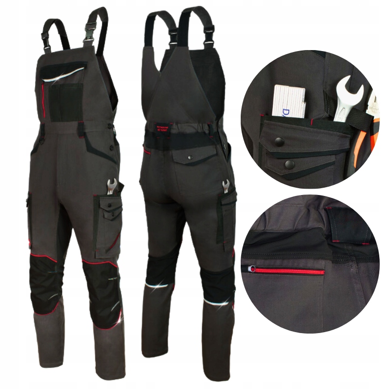 Pánské montérkové pracovní kalhoty Silné elastické Stretch 62