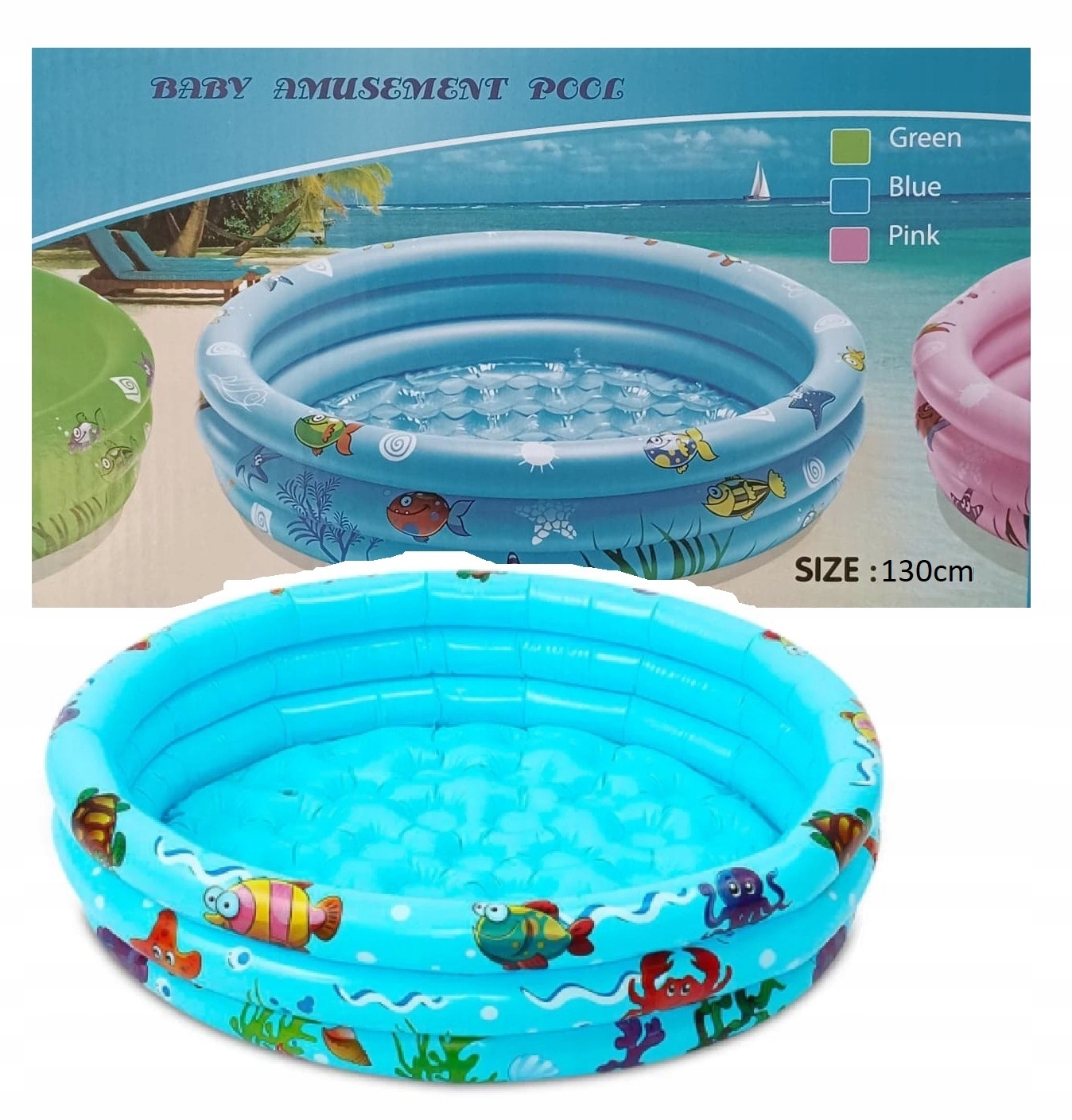 

Basenik Basen Dmuchany Brodzik Miękkie Dno 130cm