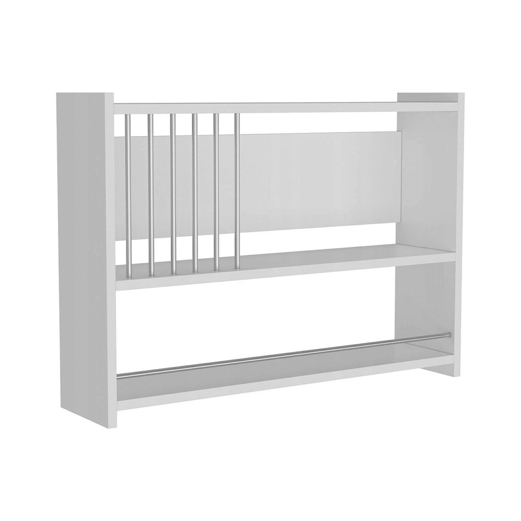 PÓŁKA KUCHENNA WISZĄCA DO PRZECHOWYWANIA biała