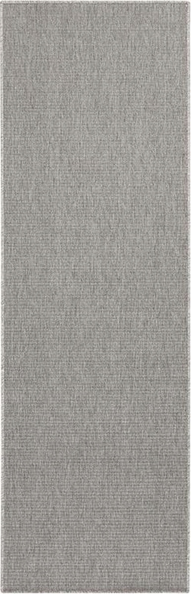 Behúň sivý, plocho tkaný, šnúrkový, 80x500 cm