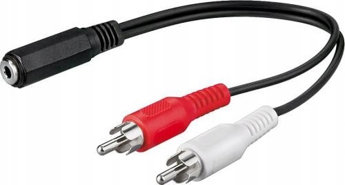 

Przewód adapter Jack 3,5mm 2x Rca 0,2m 50092