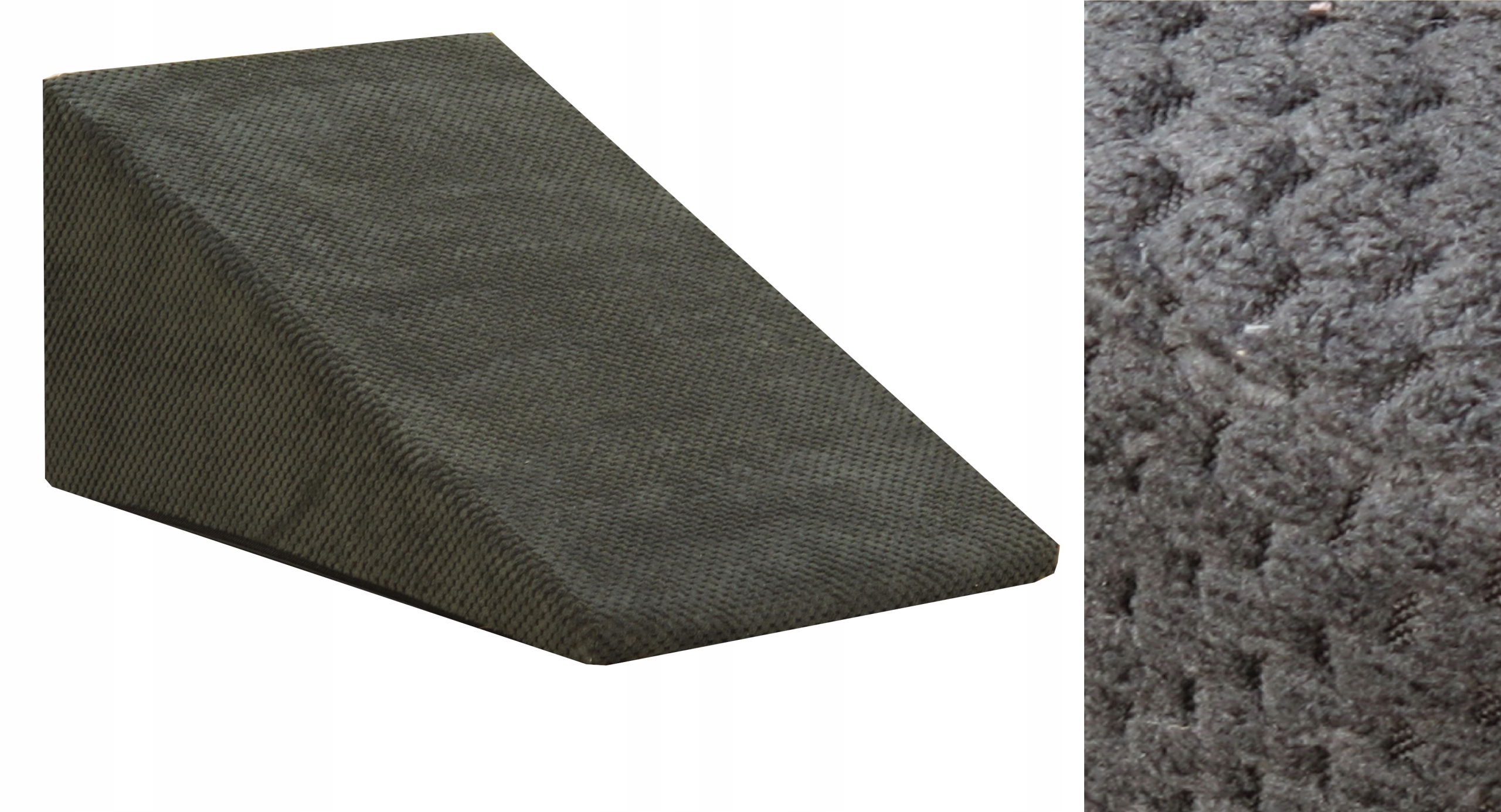 Rampa schodki stabilne schody sztruks 60x40x30cm czarny