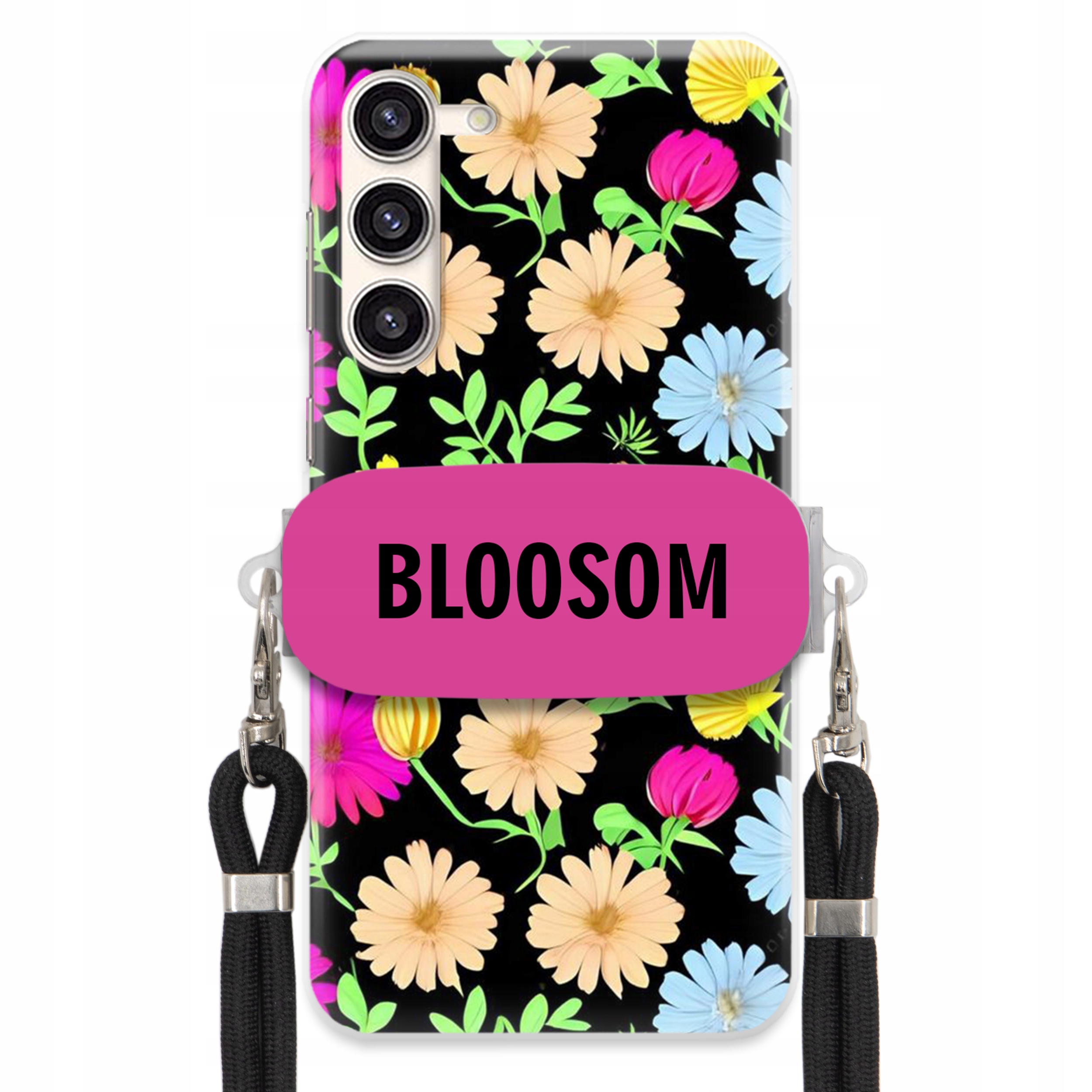 Puzdro Držiak Crossbody Pre Samsung S23 Plus Puzdro Kvety Bloosom Flower