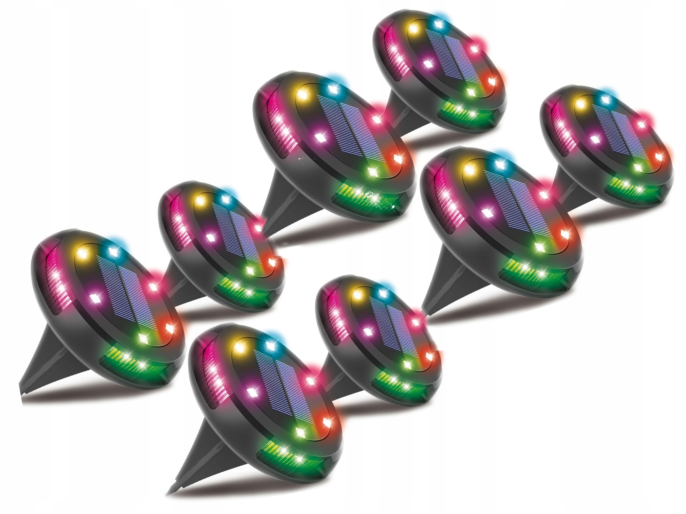 

8x Lampki Solarne Ogrodu Balkon Najazdowe Led Rgb