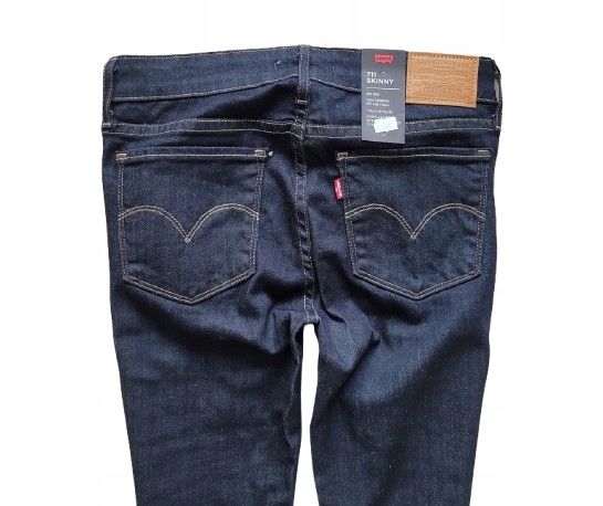 modré Levi's 711 Skinny W26 L28 26x28 _premium