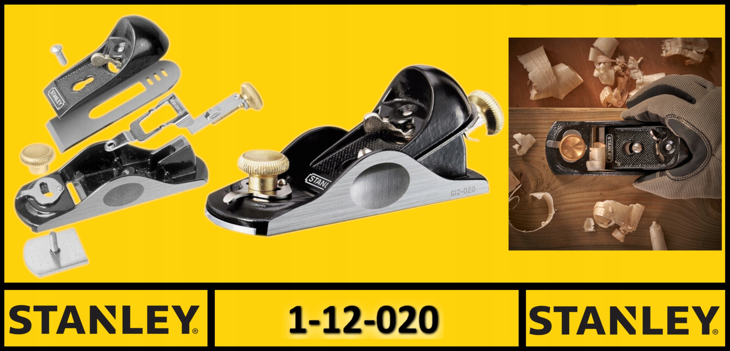 STANLEY STRUG RĘCZNY RÓWNIAK 1-12-020 Szerokość strugania 40 mm