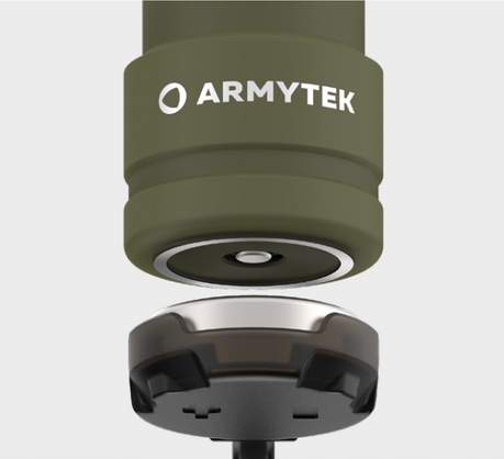Latarka czołowa Armytek Wizard C2 Pro Max Magnet USB Olive Kolor dominujący odcienie zieleni