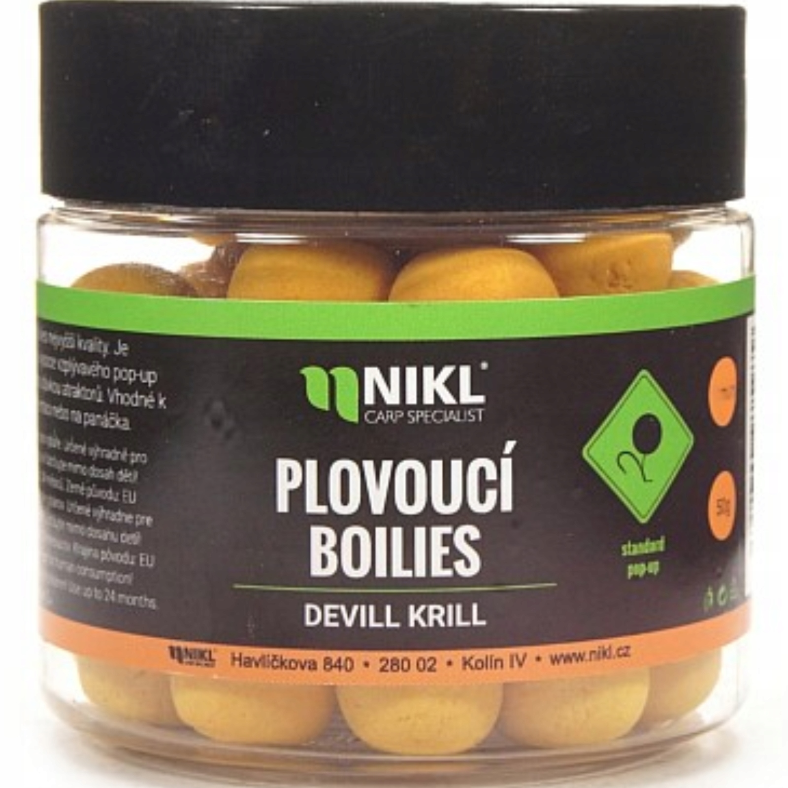 3x Plovoucí kuličky Pop-Up Protein Devill Krill 14 mm 50 g Karel Nikl