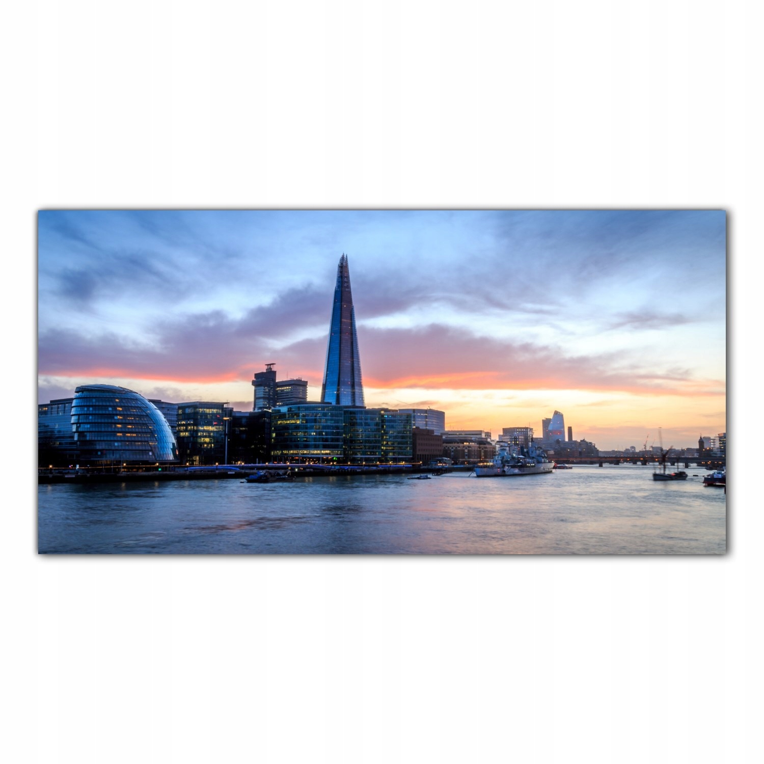 Londýn Západ Slunce 100x50 Panel sklo do kuchyně