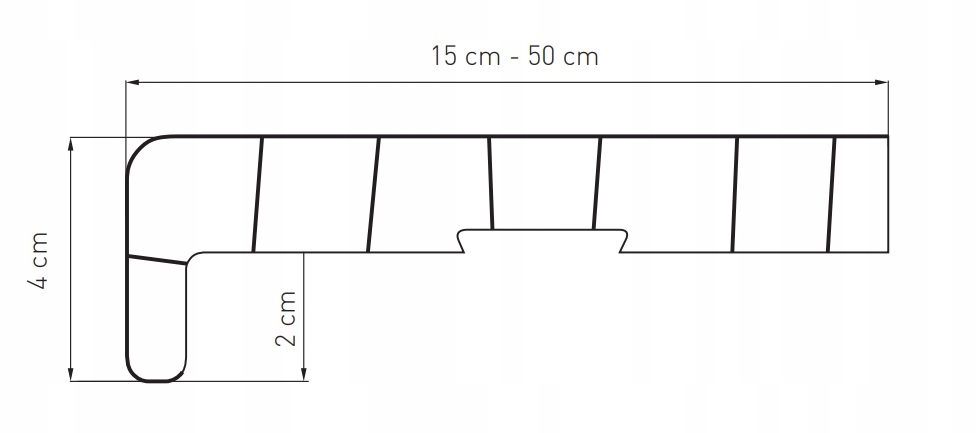 PARAPET PCV KOMOROWY BIAŁY głębokość 15 cm Marka Multi-Decor