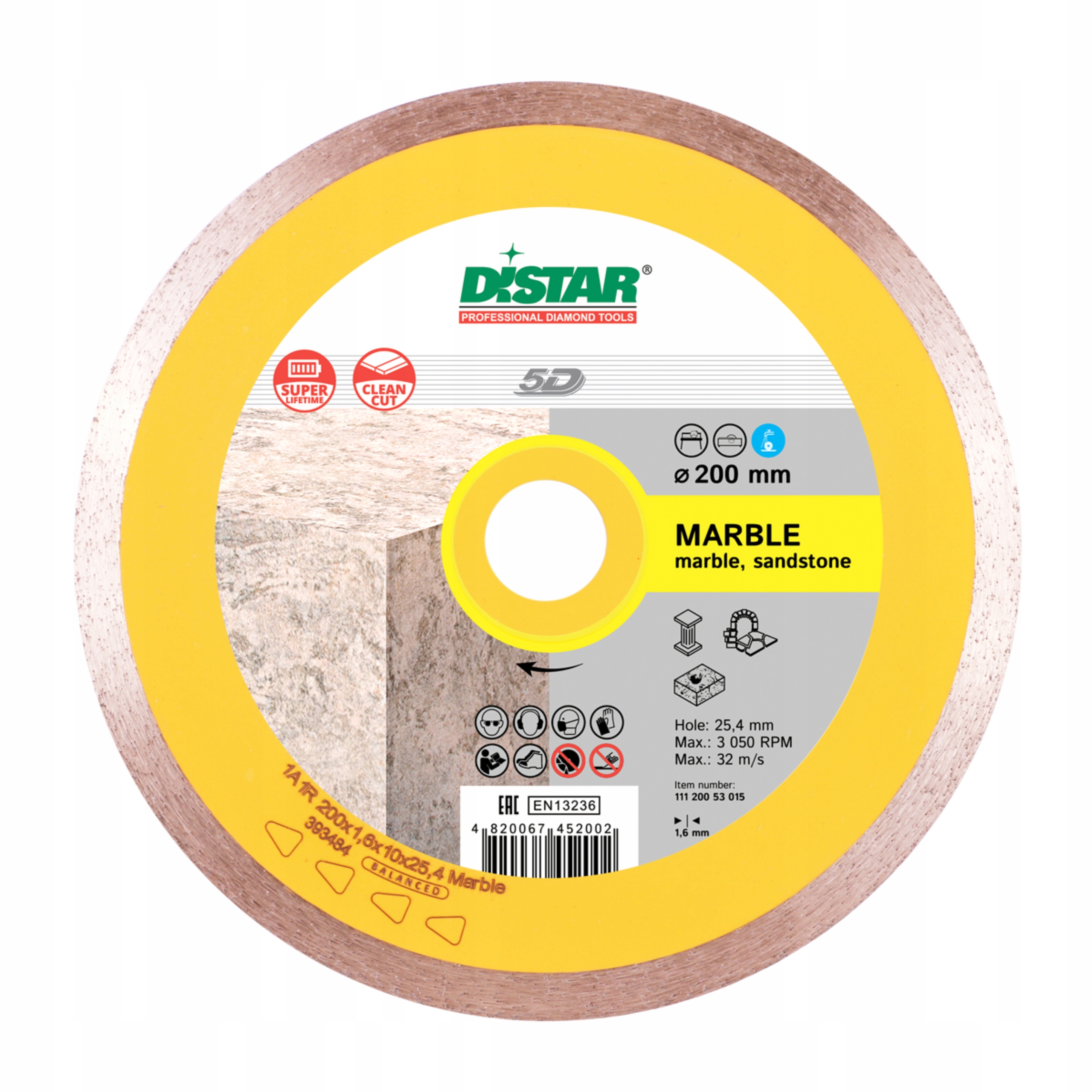 

Distar Marble - Tarcza 125 mm x 22,23 mm