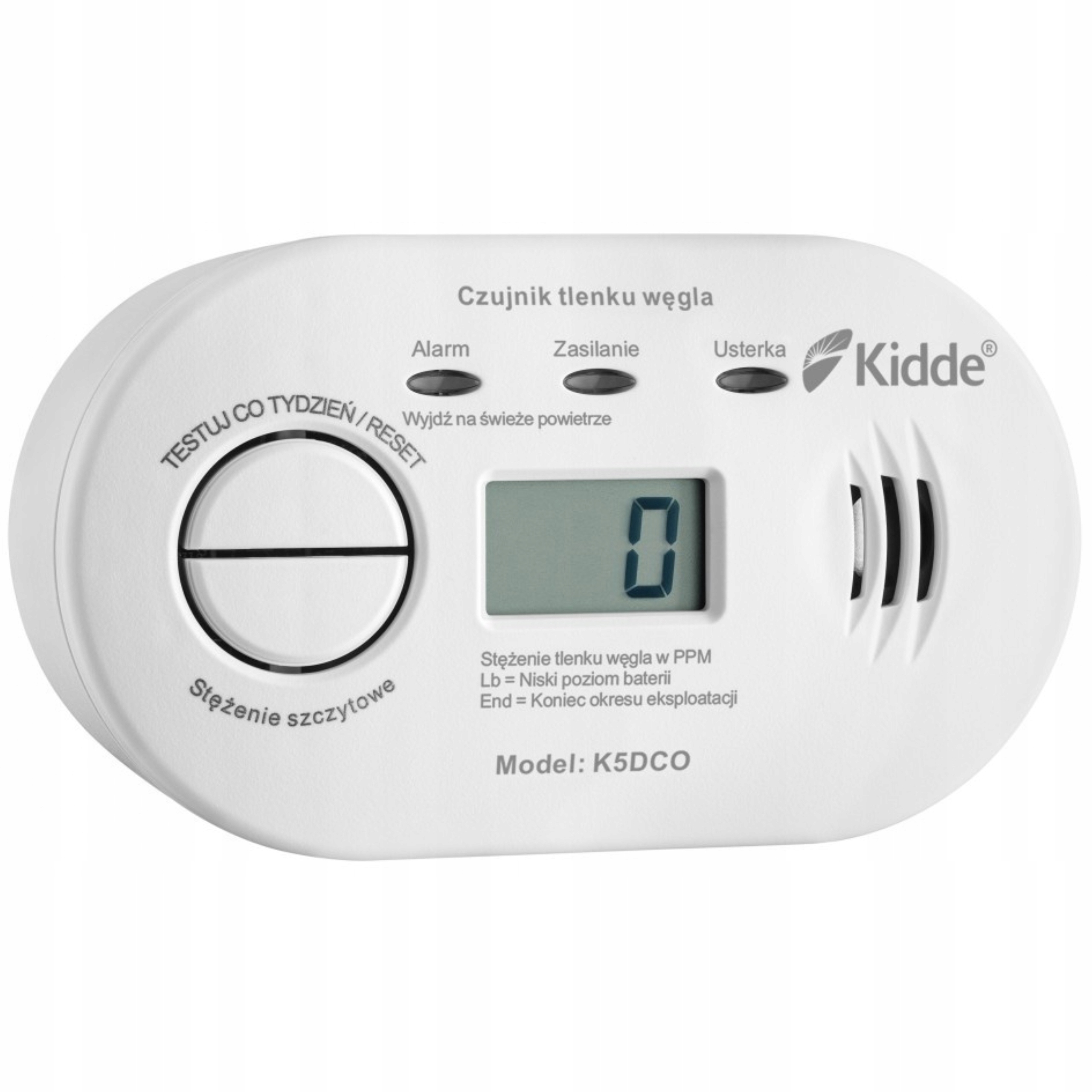 detektor oxidu uhelnatého Detektor Co Bezdrátový Kidde K5DCO LCD 10 let