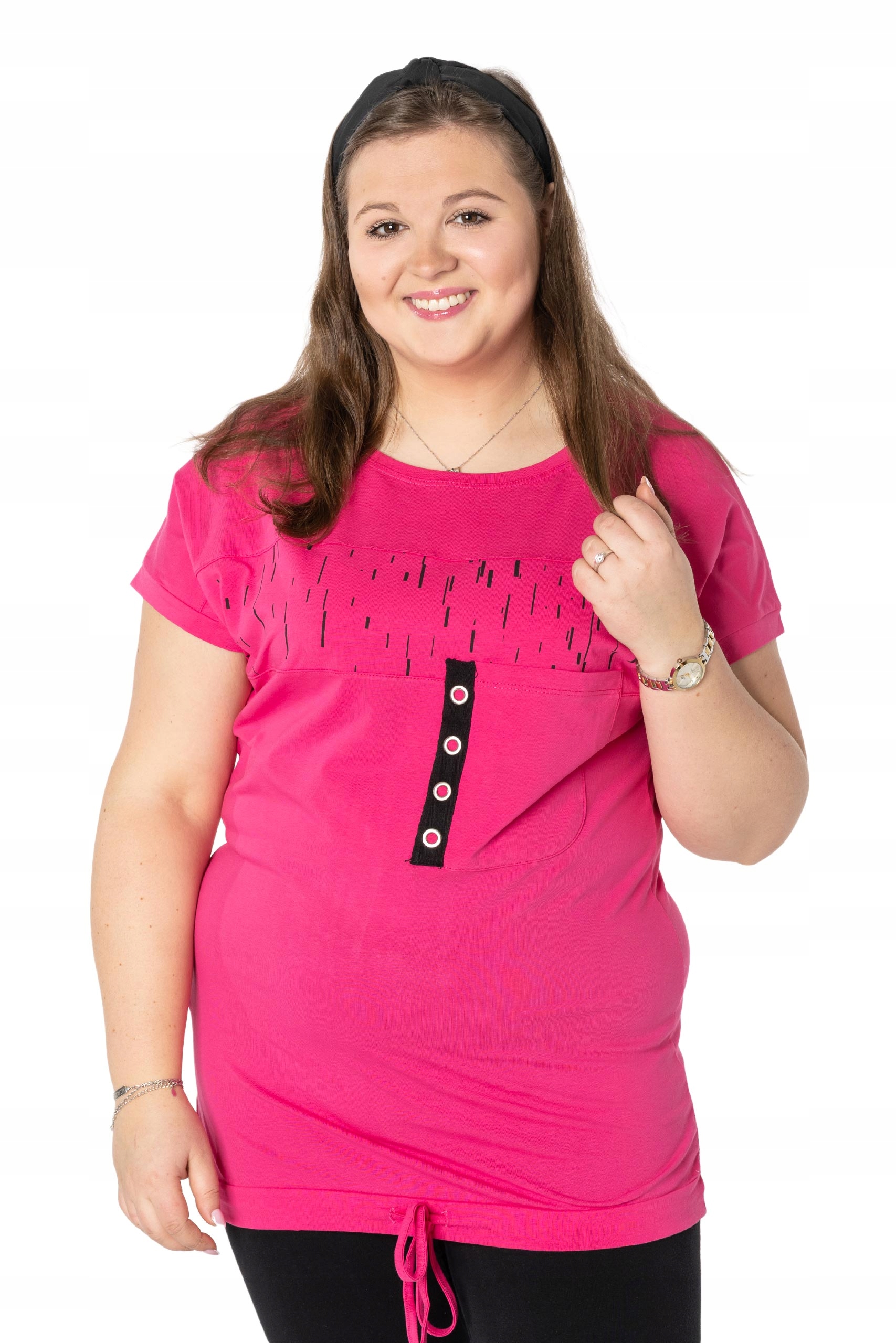 

Duża Bluzka Damska Koszulka Krótkim Rękawem 3552-4