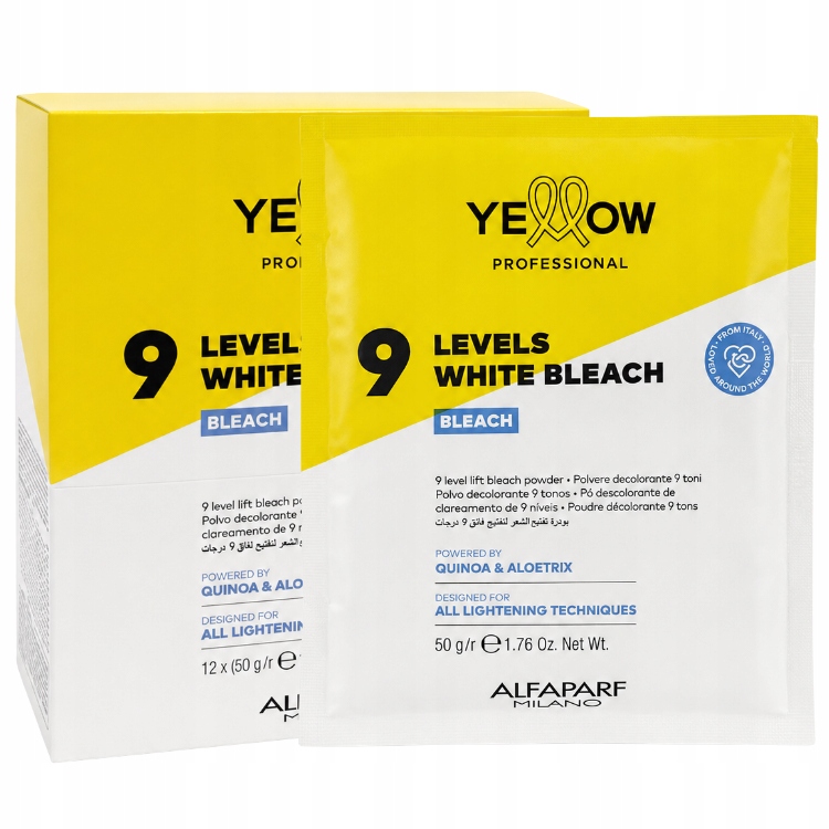Yellow Rozjasňující Pudr Na Vlasy Do 9 Tónů 12 x 50 G (600 G)