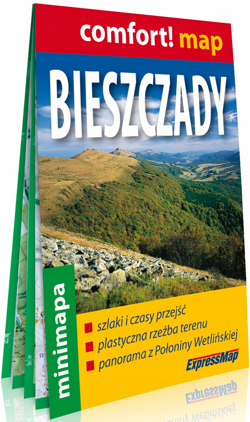 BIESZCZADY MINI LAMINOWANA MAPA TURYSTYCZNA