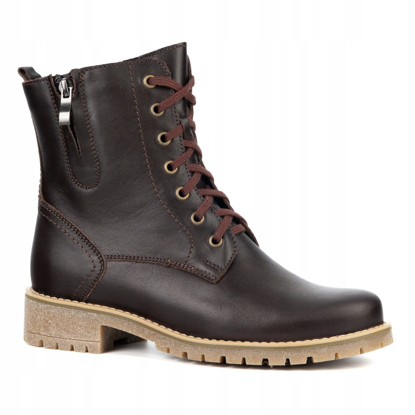 Dámské kotníkové boty zateplené vlnou Olivier hnědé 37