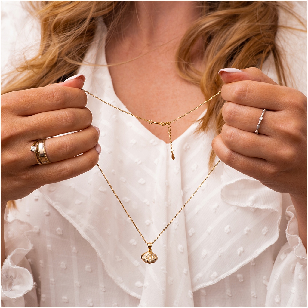 Naszyjnik srebrny damski MUSZELKA perła ANKIER 925 Rodzaj Wyrób jubilerski